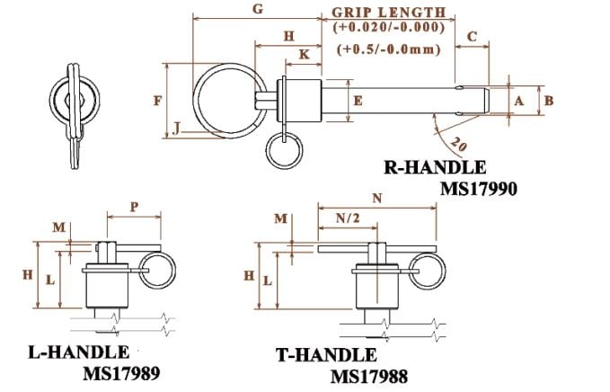 MS17989C1074 - Military Specification Pin